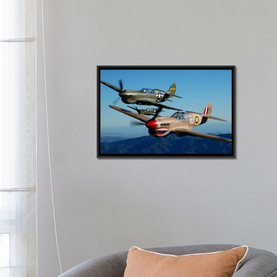 " P-40 Warhawks Flying Over Chino, California II " by Phil Wallick