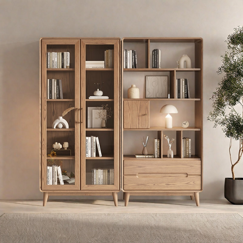 Modern simple style solid wood bookcase