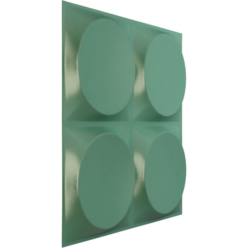 Panneau mural 3D décoratif Adonis EnduraWall, H 19,63 po x l 19,63 po x P 1 po, Brume de mer métallique nacrée universelle