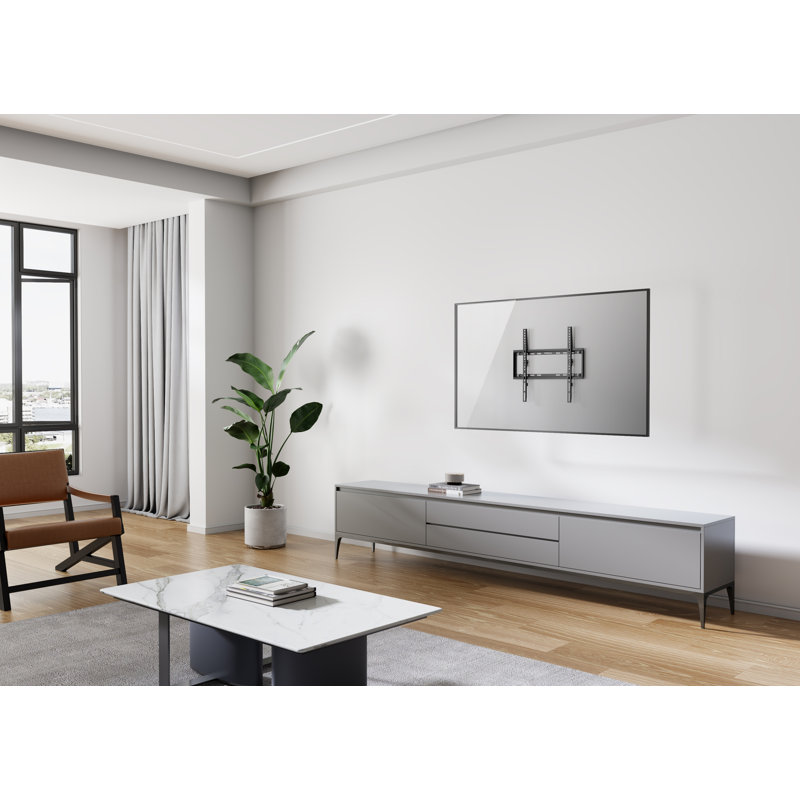 Support mural fixe ultra-mince Emerald pour téléviseurs de 23 à 65 po, profil bas de 0,81 po, VESA 200 x 200 à 400 x 400 mm