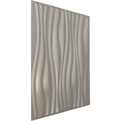 L 19 5/8 po x H 19 5/8 po Panneau mural décoratif 3D EnduraWall Leandros, aluminium brillant (couvre 2,67 pieds carrés)