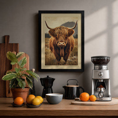 Highland Cattle Study Vintage - Print