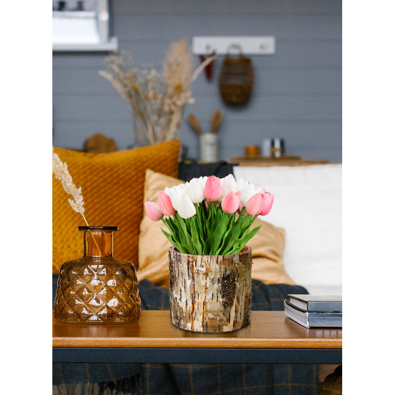 Vase de table en bois brun Burbage