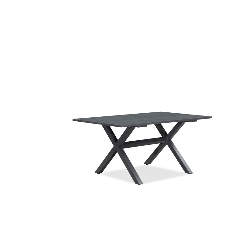 Patio dining table, gray