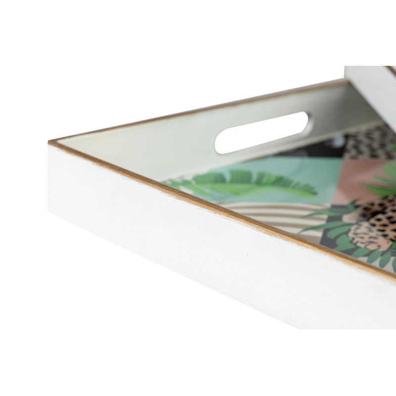 Longinidis 2 Piece Ottoman/Coffee Table Tray Set