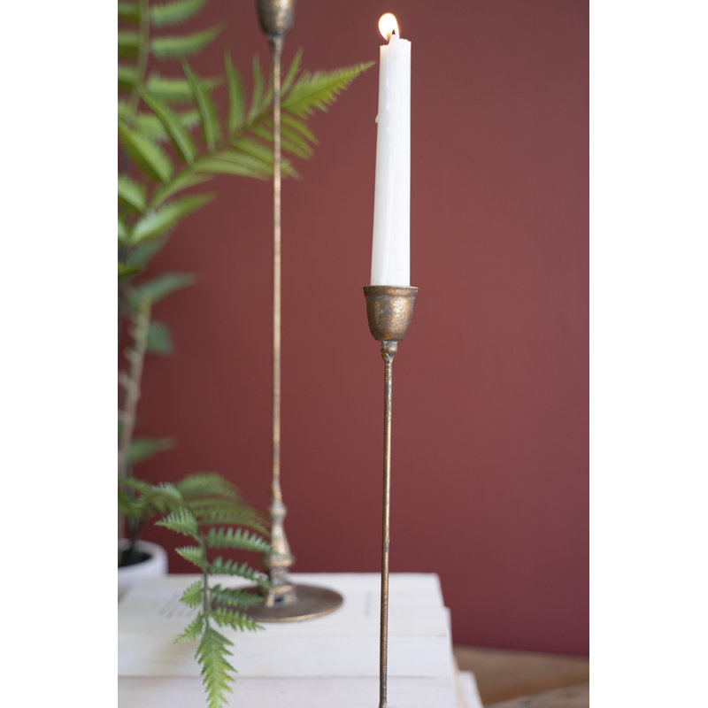  Grands bougeoirs décoratifs en laiton - ensemble de deux