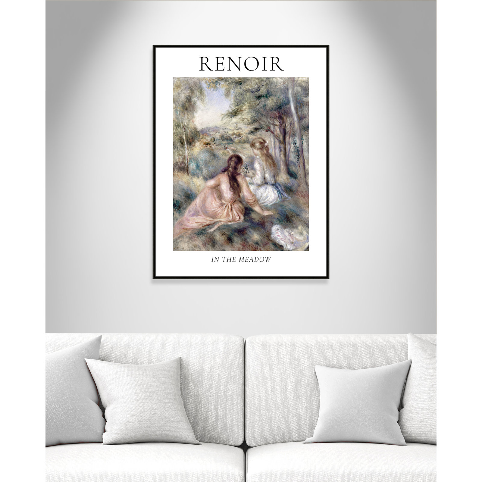 Old Masters Collection "In the Meadow" Print, Espresso Floater Frame, No, 49.5" H x 37.5" W x 2" D