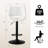 Swivel Faux Leather Upholstered Barstools Adjutable Height Counter Stool with Metal Frame-1715717213