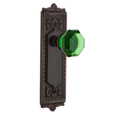 Egg & Dart Plate with Waldorf Emerald Door Knob