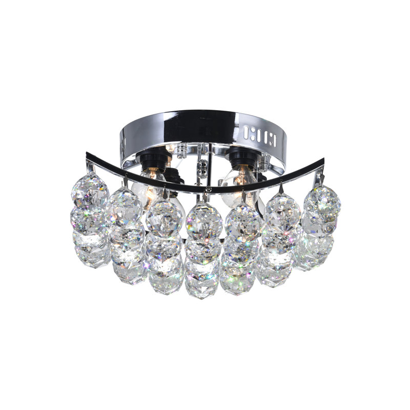 Plafonnier semi-encastré 4 lumières Magnus, H 7 po x l 10 po x P 10 po