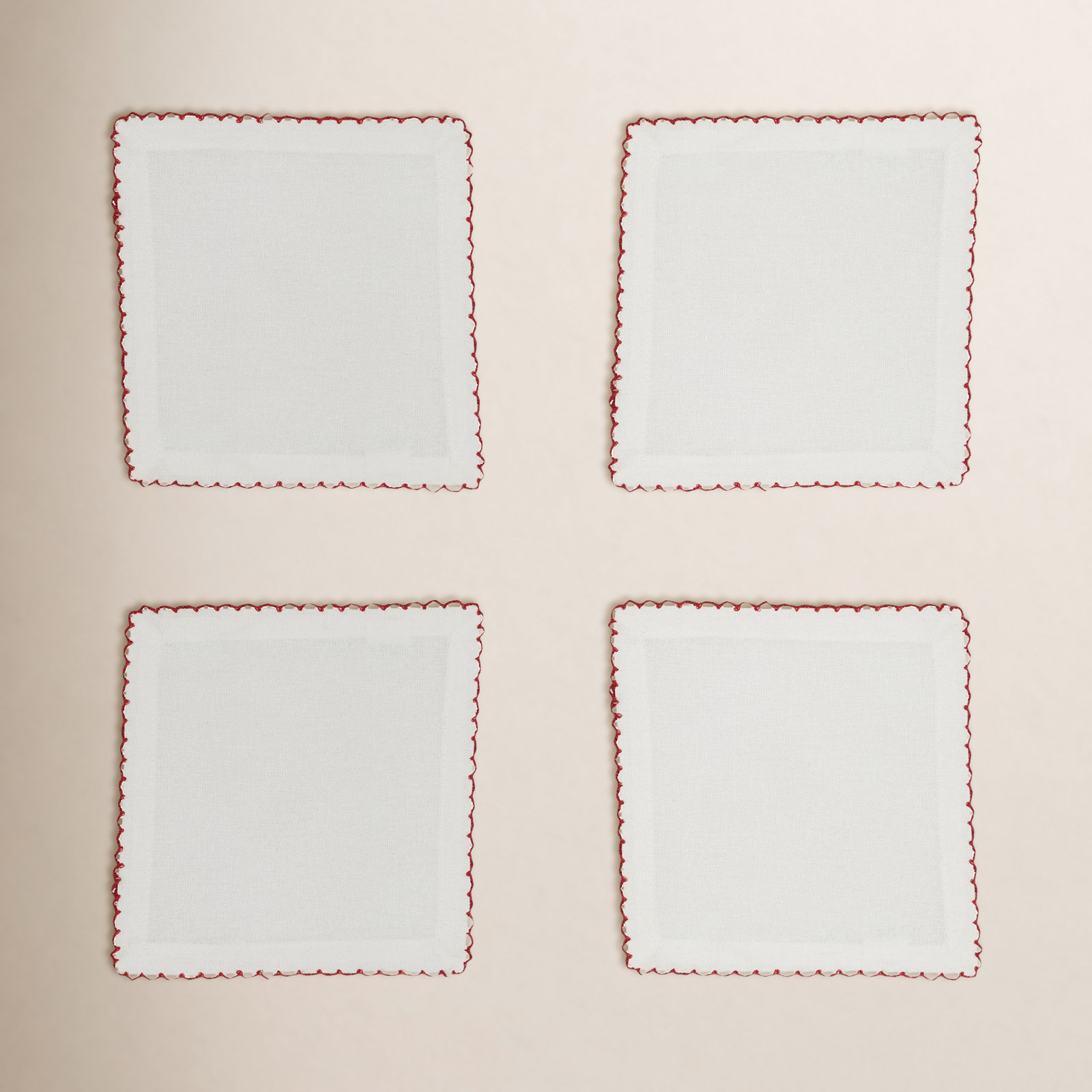 Vessie Reversible Cotton Napkin, Red, 20" x 20"