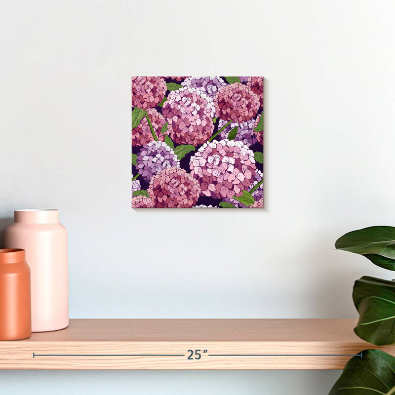 Hortensias roses et mauves Harnek, H 10 po x l 10 po