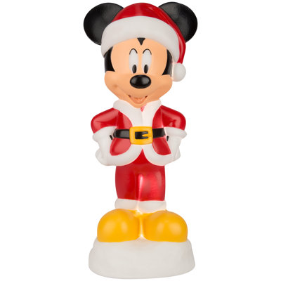 Lighted Blow Mold Decor Mickey Mouse as Santa  Disney
