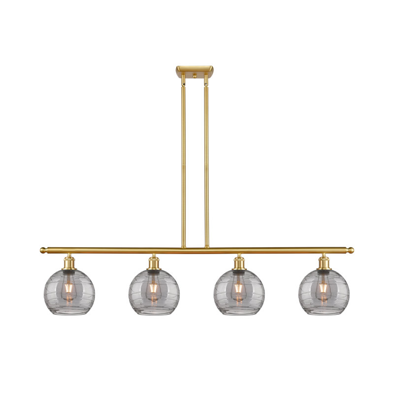 Luminaire suspendu 4 lumières Ellington, Or satiné