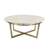 Shieka Marble Coffee Table, White Marble