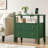 Overstreet Fluted Nightstand Set of 2 with Charging Station, 2-Drawer Bedside Tables with Open Shelf and Solid Wood Legs-125523555-121591851