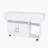 Multi-Functional Folding Table With Storage Shelves And Wheels, 47 Inch Foldable Dining Table For Small Spaces, Compact Desk For Kitchen, Dorm, Office(White)