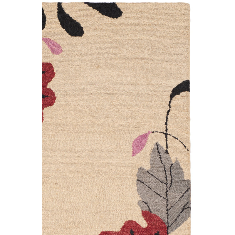 Martha Stewart Hand Tufted Wool Pile Floral Rug, Rectangle 3' x 5'