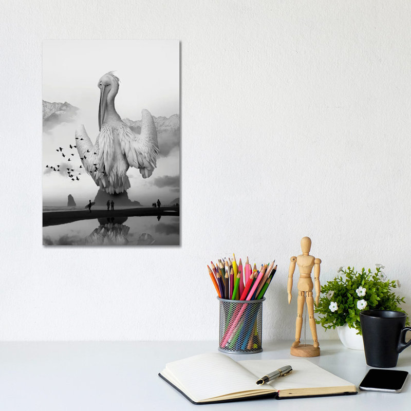 Sea Bird Free Bird by David Loblaw - Wrapped Canvas Painting, 20.32 cm H x 30.48 cm W