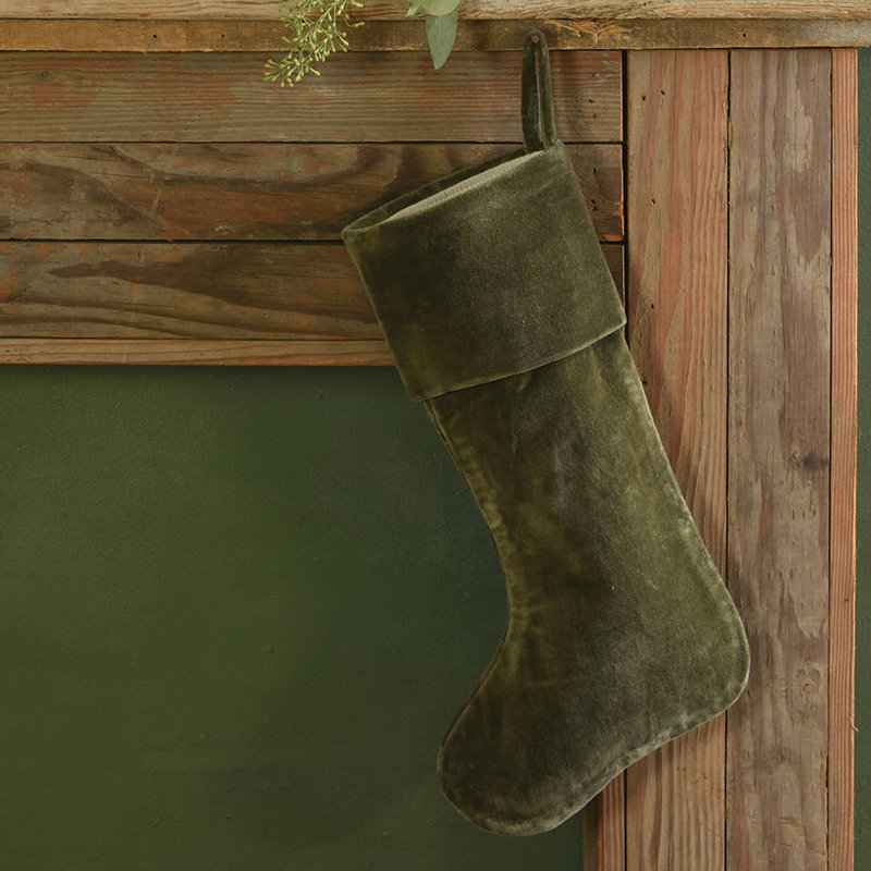 Velvet Stocking, Sage Green