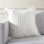 Bertie/Bert Fringed Linen Throw Pillow in Ivory/Natural