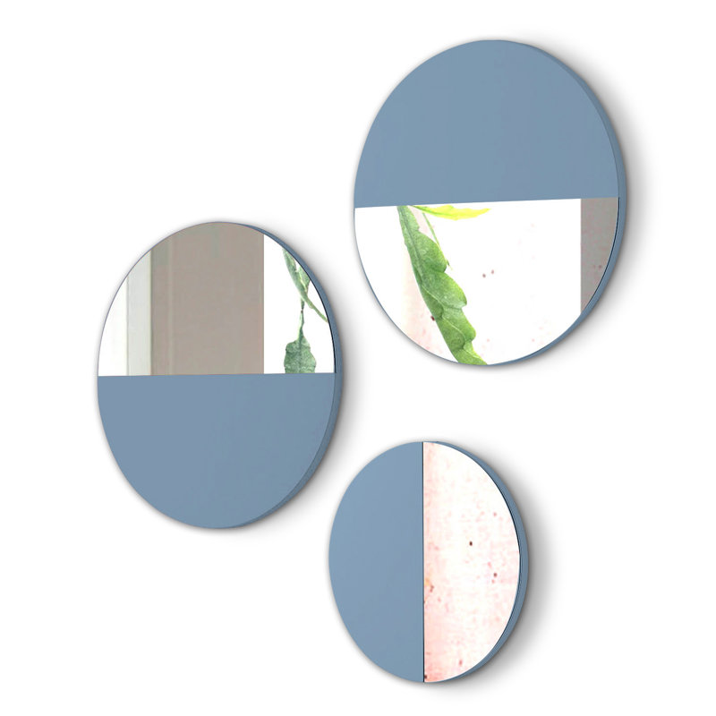 Mcree Flat Wall Mirror, Blue