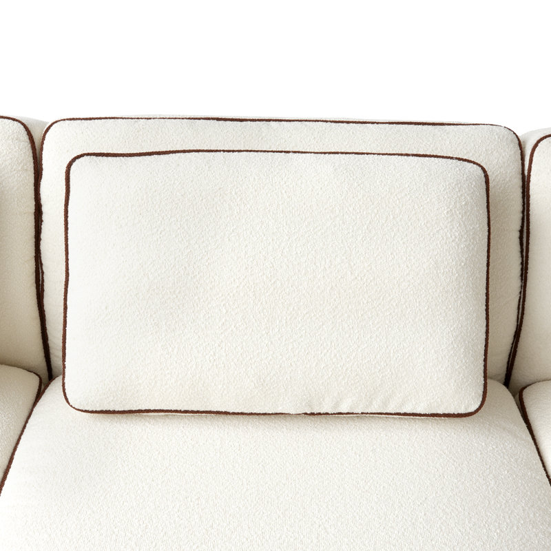 Penrith Upholstered 94.5'' Loveseat, White
