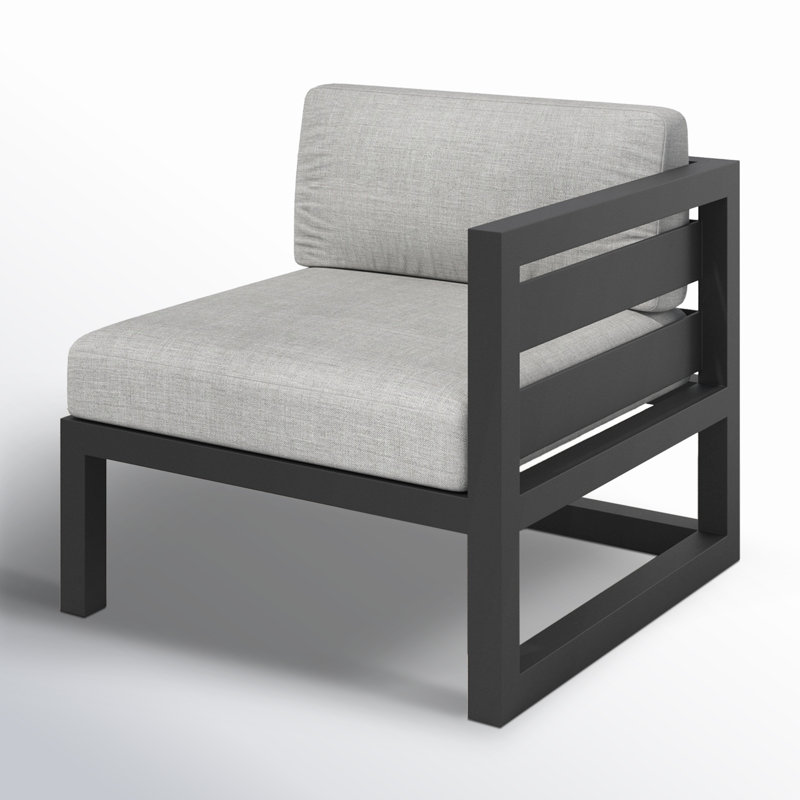 Avion Patio Chair with Sunbrella Cushions, Slate, Cast Silver Sunbrella®