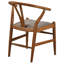 Chaise d'appoint en bois Hykeem Wishbone