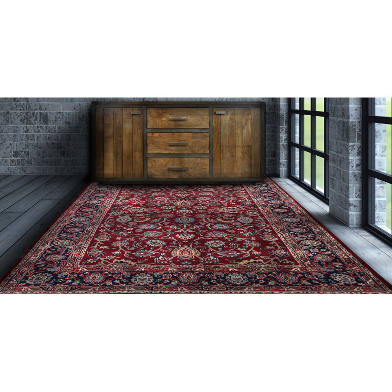 Babacer Wool Oriental Rug, Rectangle 4' x 6'