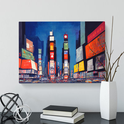 XXX-H1022-WF-6425X New York Times Square Art Vol.5 - Wrapped Canvas Print