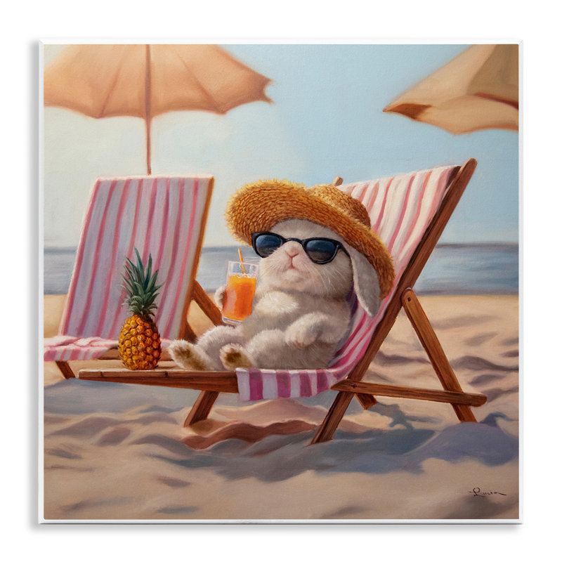 Plaque murale Beach Bun Relaxation, design par Lucia Heffernan