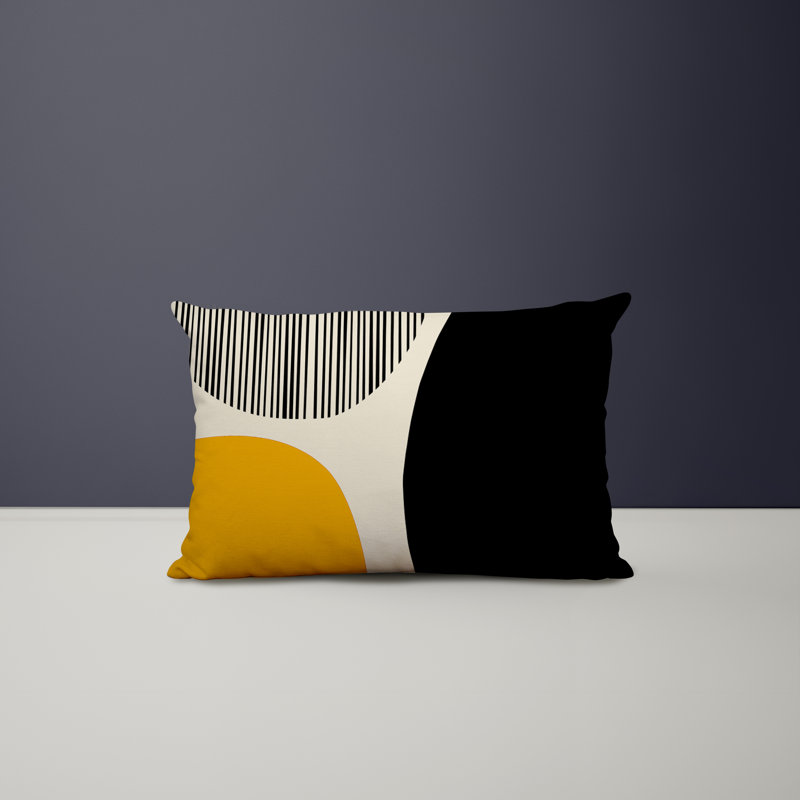 Housse et insert de coussin rectangulaire intérieur / extérieur en polyester / mélange de polyester Chamu, H 14 po x l 20 po