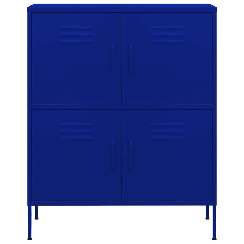 Storage Cabinet Freestanding File Cabinet with Shelves for Office Steel, Navy blue