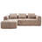 Modular Sectional Sofa, L-Shaped Sofa With Small Side Pockets-1780473960