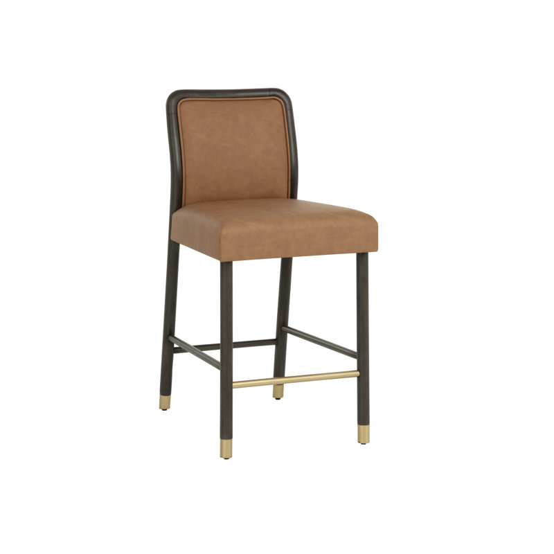 Jeno Upholstered Bar Stool, Milliken Cognac