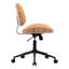 Mid-Century Modern Swivel Office Chair – Faux Leather Seat with Bentwood Back & Base-1653094338