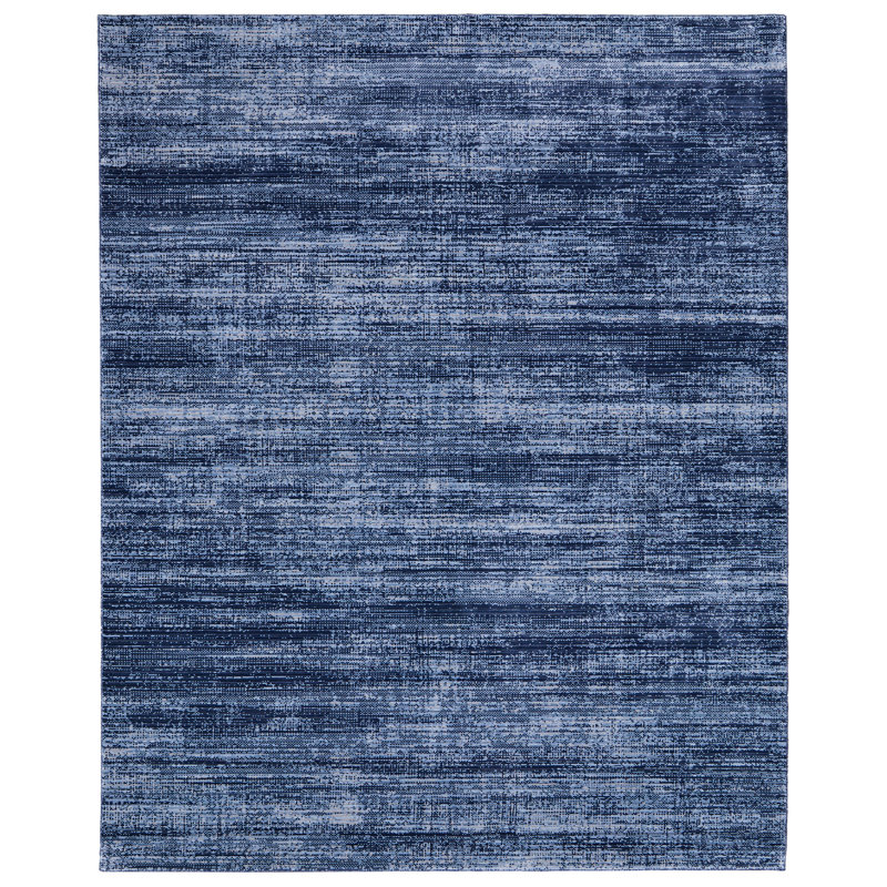 Esser Modern Solid, Accent Rug, Rectangle 7'10" x 10'3", Blue/Silver