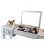 Bureau de coiffeuse en miroir avec tiroirs, ensemble de coiffeuse de chambre à coucher avec miroir et tabouret, coiffeuse rabattable pour chambre / salle de maquillage, bureau de travail, ensemble de meubles