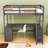 Loft Bed With Integrated U-Shaped Desk And Multi-Storage Drawers-2061205327-2061205361