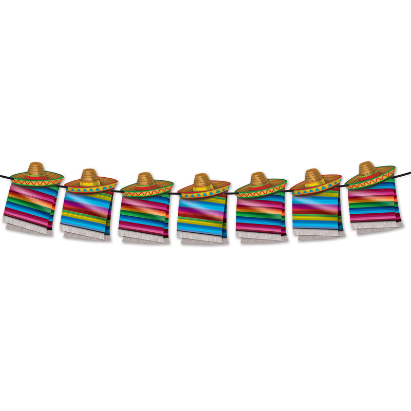 Banderole Fiesta - 8 po x 6 pi - paquet de 12