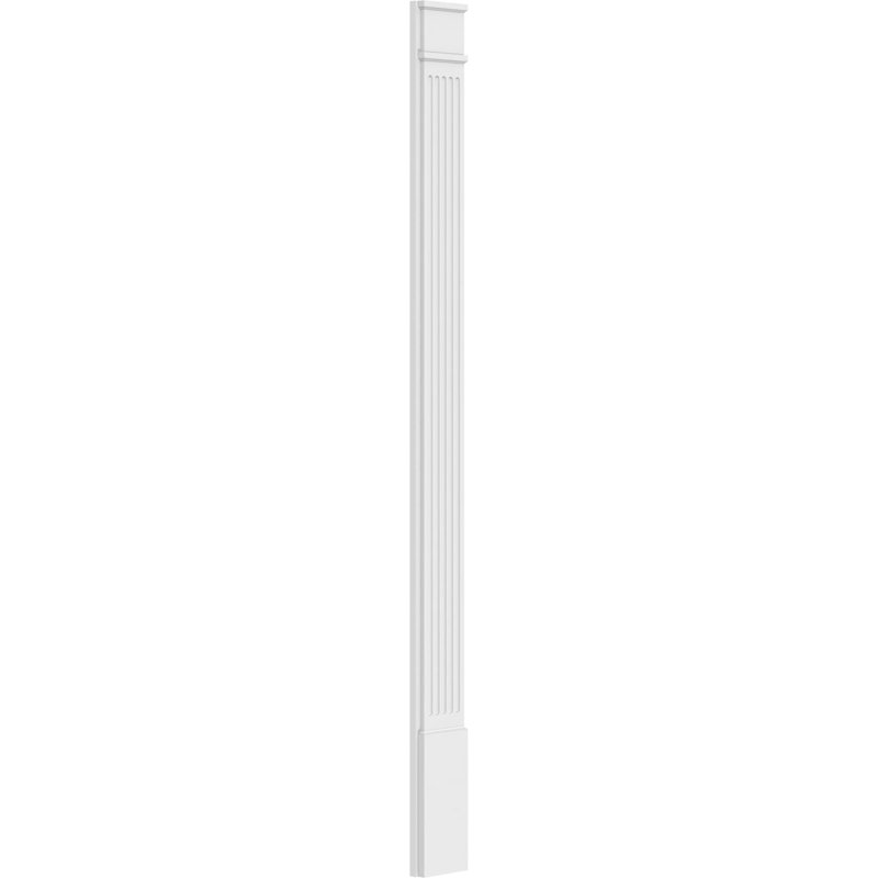 Pilastre cannelé en PVC (la paire), 102 po, 8", Base et chapiteau décoratifs
