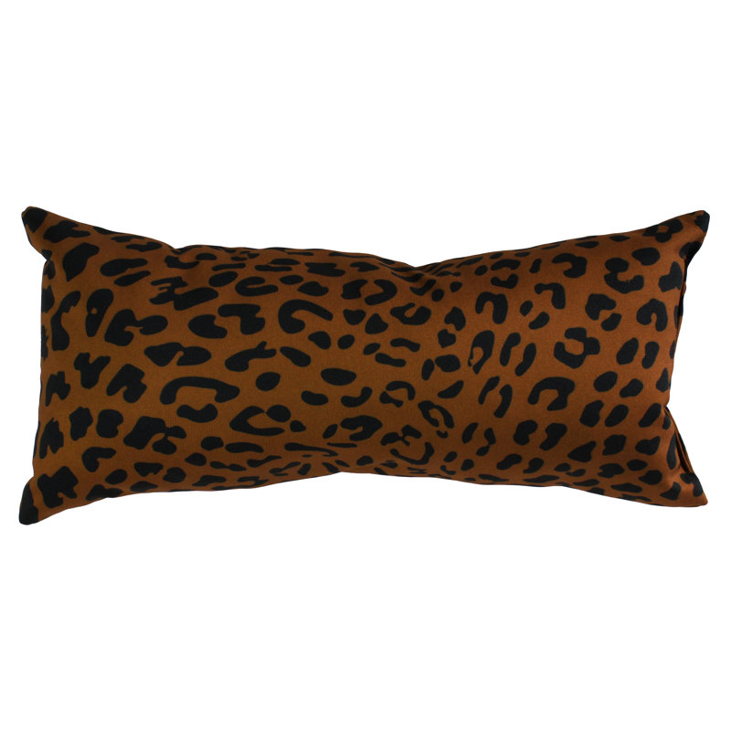 Animal Print Reversible Throw Pillow, Dark Brown