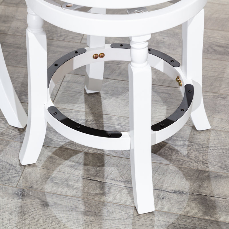 Tabouret de bar 30 po, finition blanche, siège en tissu gris anthracite, tabouret de bar 1 pièce, blanc, tissu