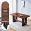 Table de salle à manger en noyer avec chaises rembourrées 4/6 pour petits espaces modernes, cuisine, salle à manger-1667714137-1667714143