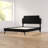 Laura Vinyl Platform Bed with Round Splayed Legs-952964317-952964305