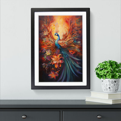 Bird of Paradise Expressionism - Framed Print