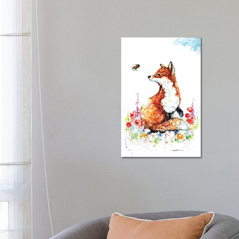 «Summer Fox» par BebesArts - impression sur toile tendue, H 40 po x l 26 po x P 1,5 po