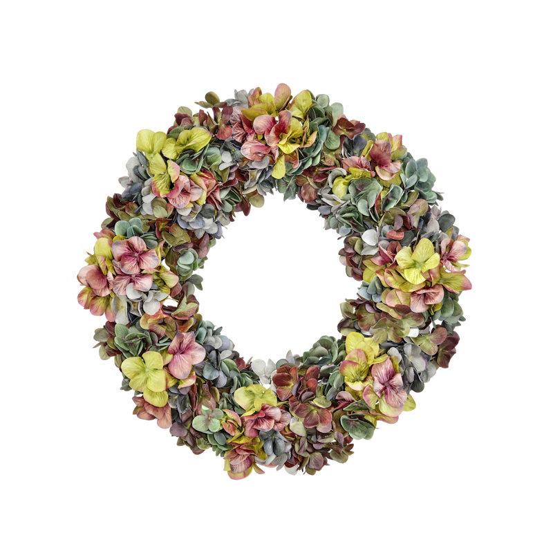 Couronne de pétales d'hortensias, Jaune/vert