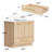 29.9" W Freestanding Bathroom Vanity with Ceramic Vessel Sink, Drawer & Doors